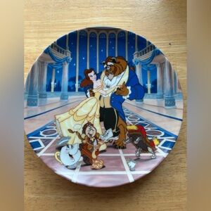 Vintage Disney beauty and the beast limited edition collectible plate home Decor